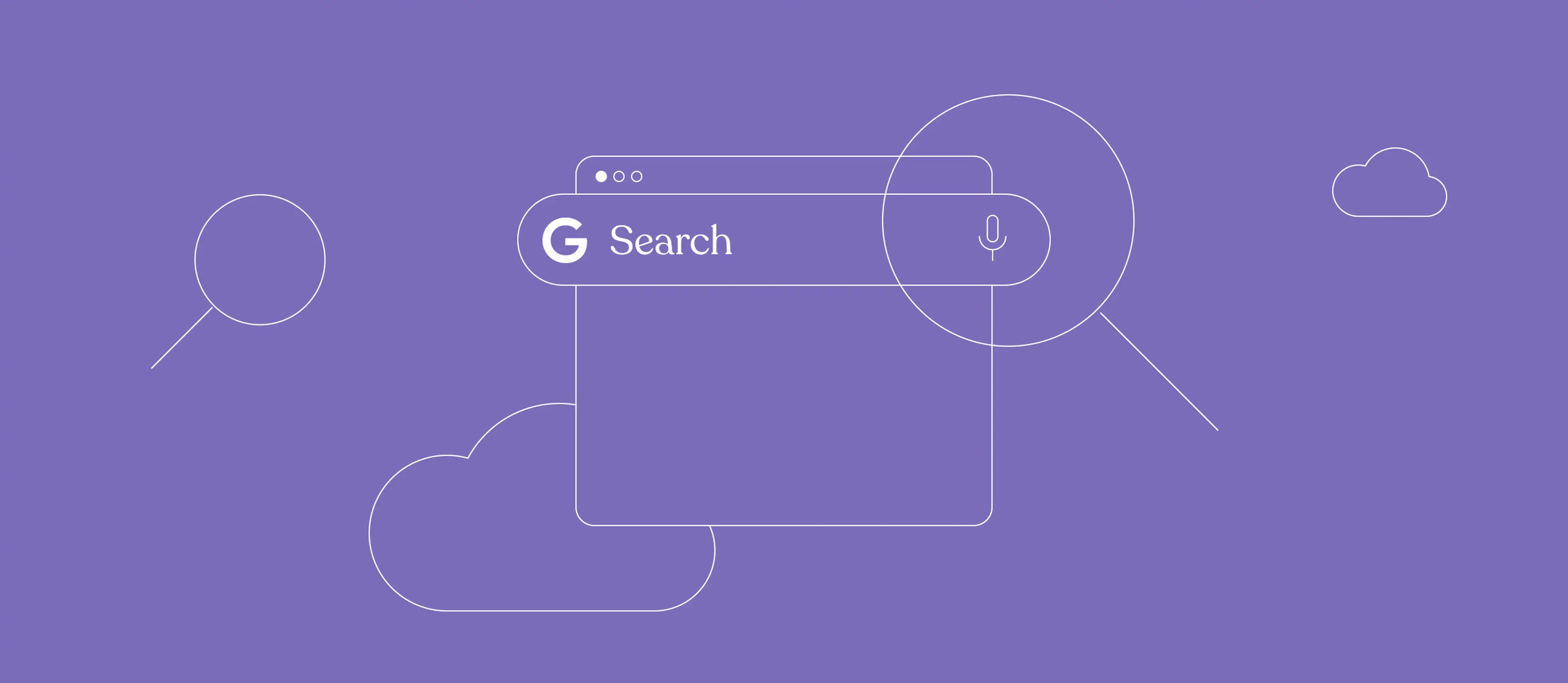 Google Search Console graphic in purple