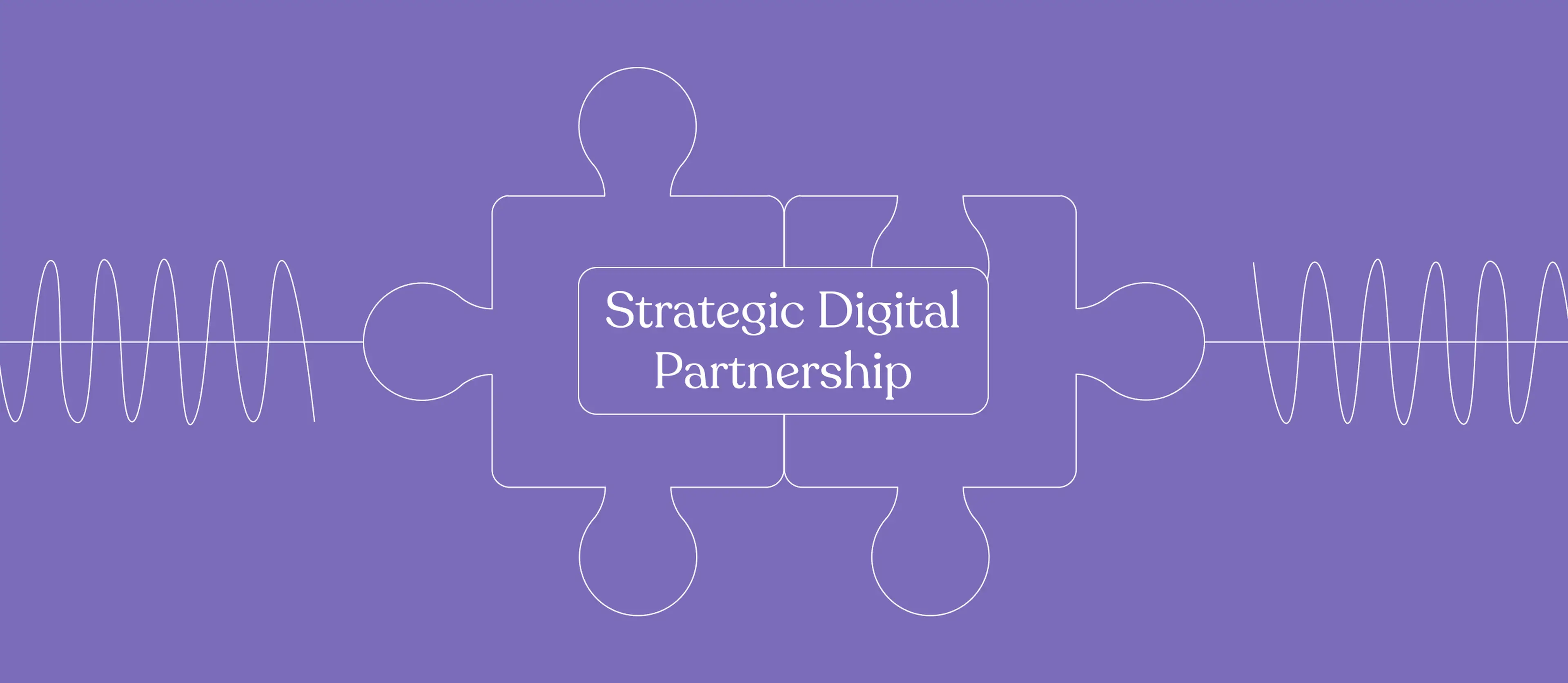 A purple graphic image with Strategic Digital Partnership to support a blog on finding the best agency 