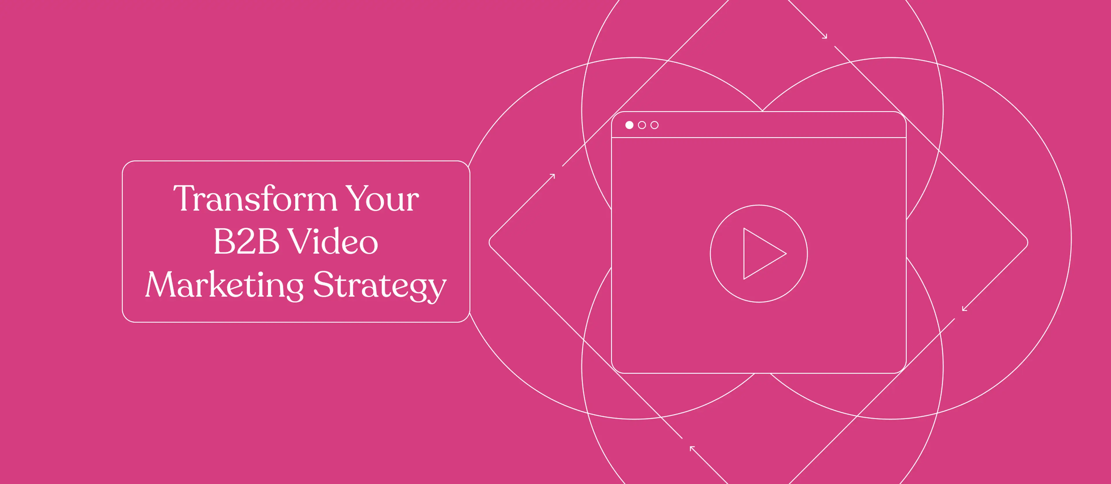 Pink graphic says Transform Your B2B Video Marketing Strategy 