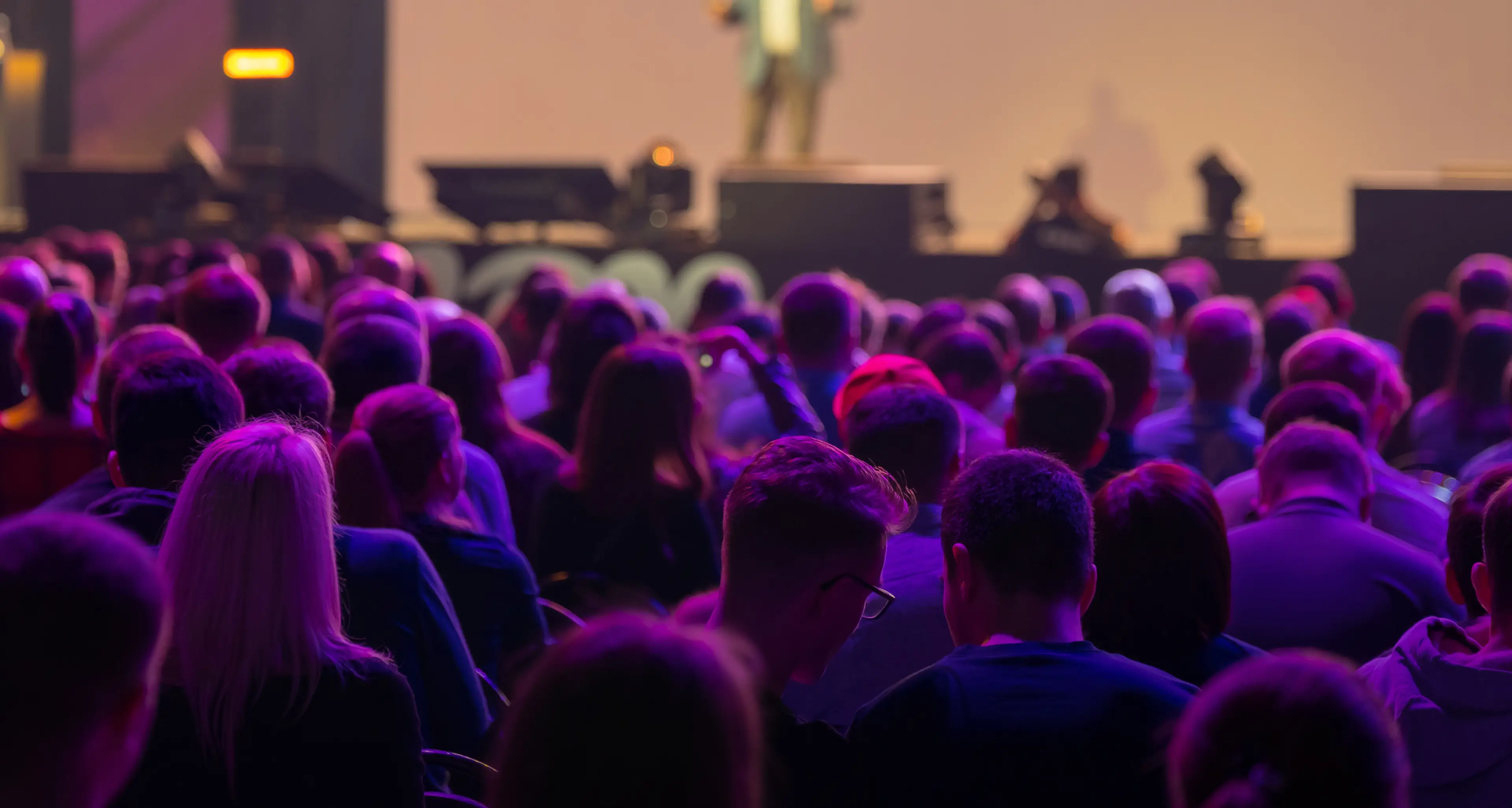 A bunch of people in a big event