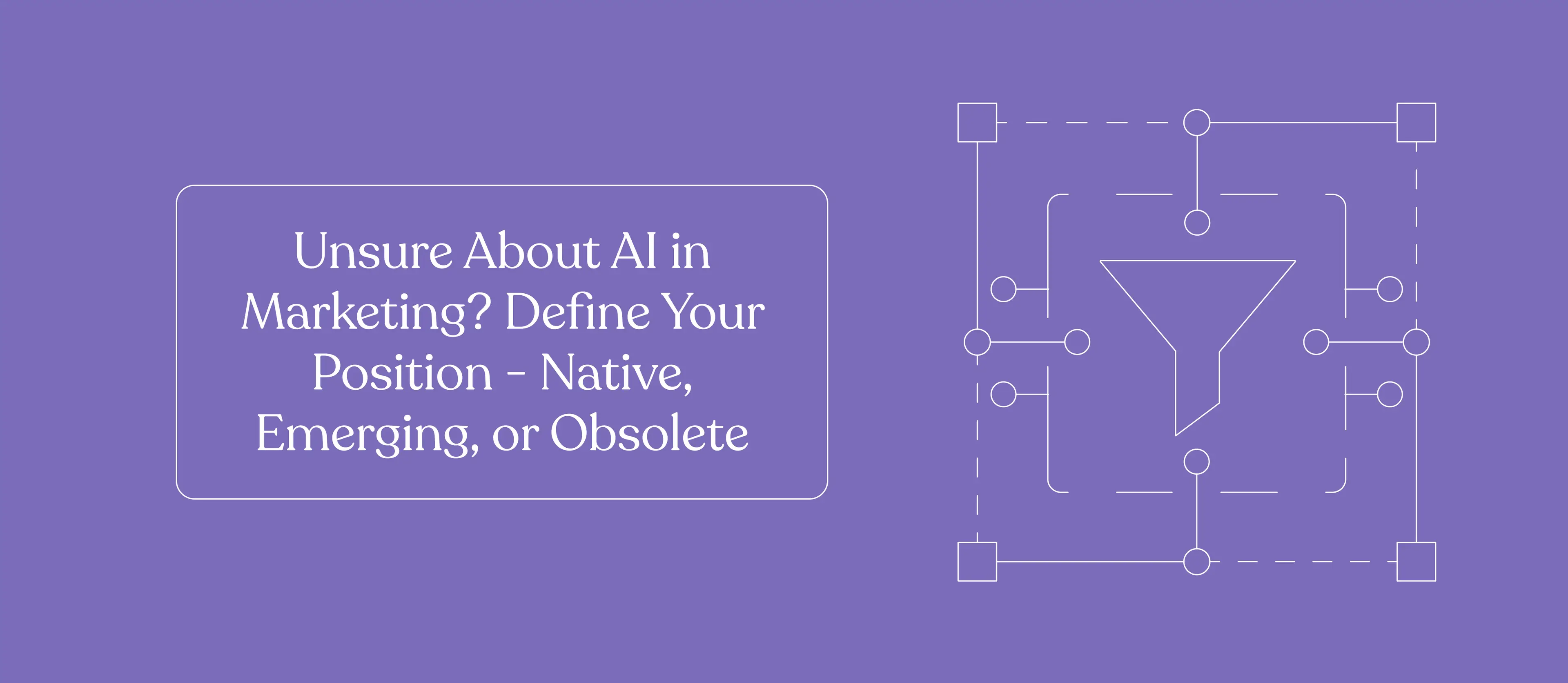Purple graphic with the words: "Unsure About AI in Marketing?"
